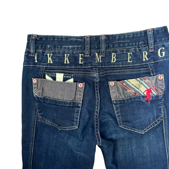 RARE Bikkembergs Slim Fit Jeans Dark Blue Size 29 - Picture 5 of 14